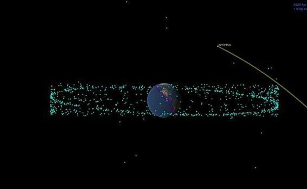 El enorme asteroide Apofis llegará en 2029 pero es improbable que choque contra la Tierra.