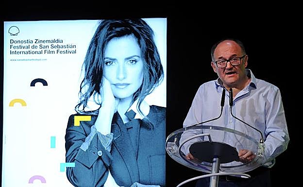 Rebordinos, este viernes en la presentación del cartel oficial del Zinemaldia