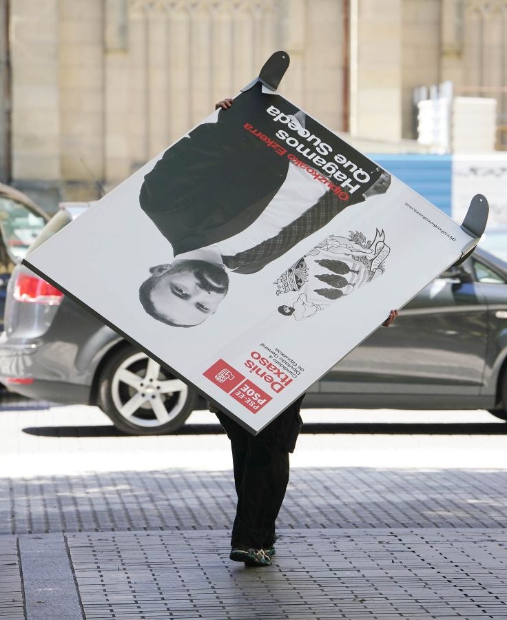 Sánchez ha participado en un acto electoral en San Sebastián junto con los candidatos a diputado general de Gipuzkoa, Denis Itxaso, y a la Alcaldía de la capital guipuzcoana, Ernesto Gasco,