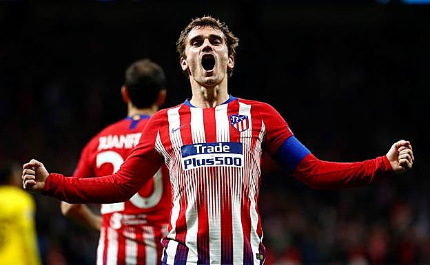 Antoine Griezmann celebra un gol con el Atlético de Madrid, club en el que no estará la próxima temporada. 