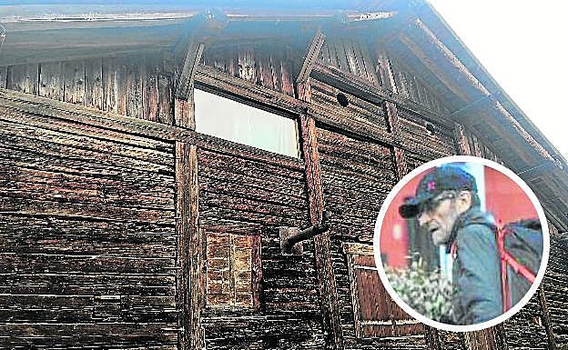 Huido. 'Josu Ternera' en el momento de su detención el pasado jueves. Detrás, la cabaña de montaña en la que llevaba escondido seis meses. 