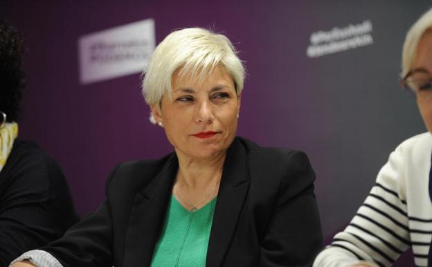 La candidata de Elkarrekin Podemos a diputada general de Gipuzkoa, María Valiente.