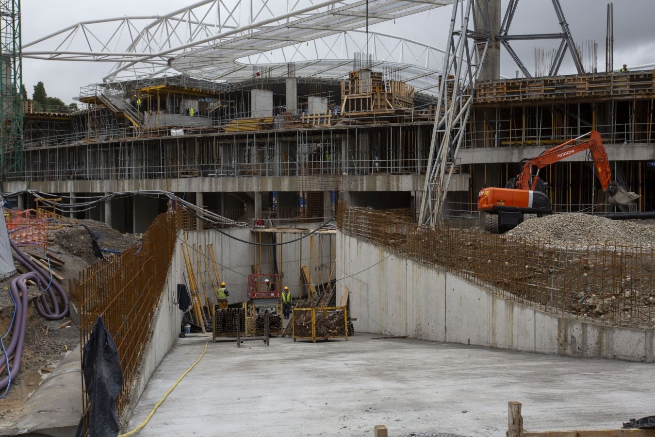 Fotos: Sin fútbol, las obras de Anoeta aceleran