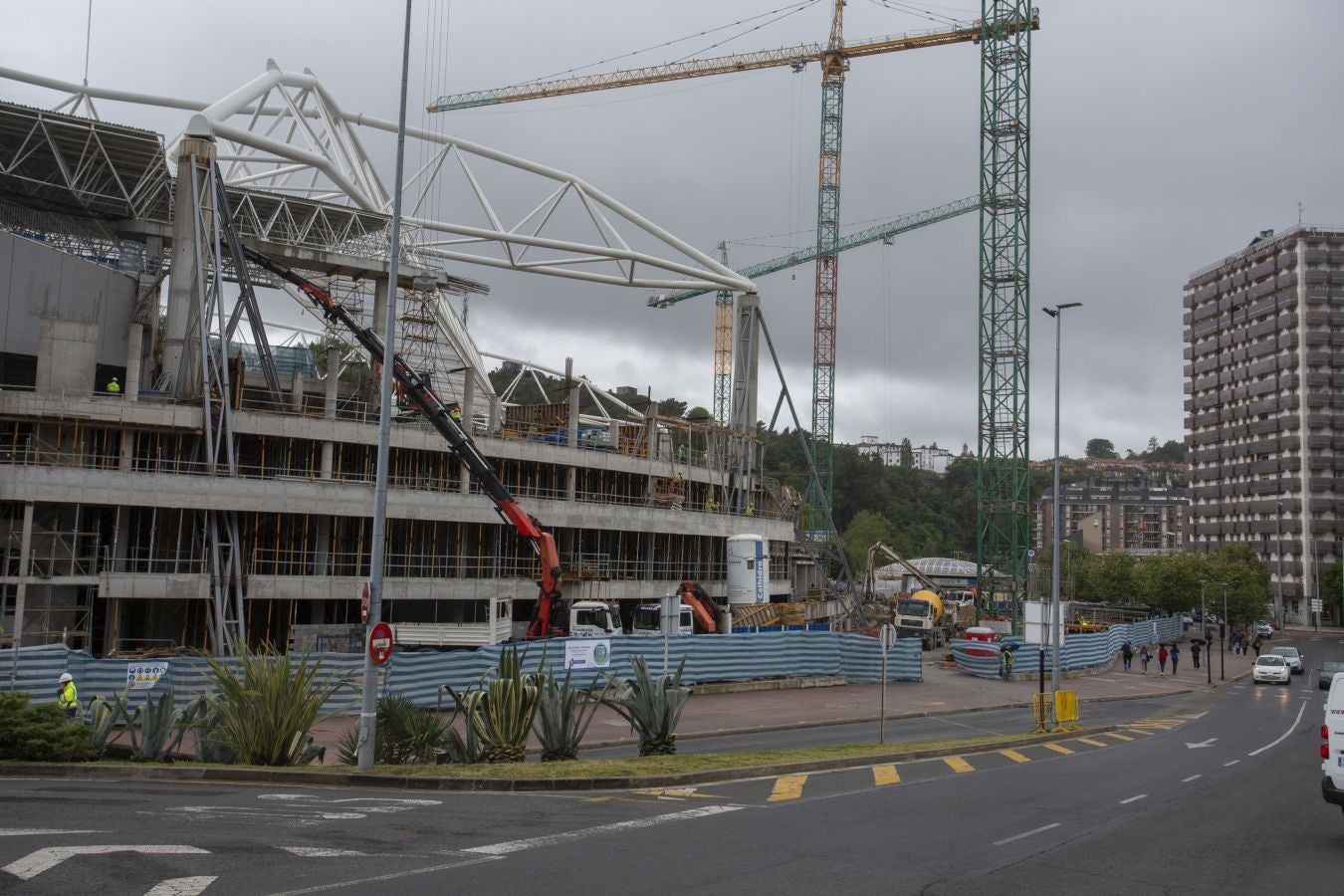 Fotos: Sin fútbol, las obras de Anoeta aceleran