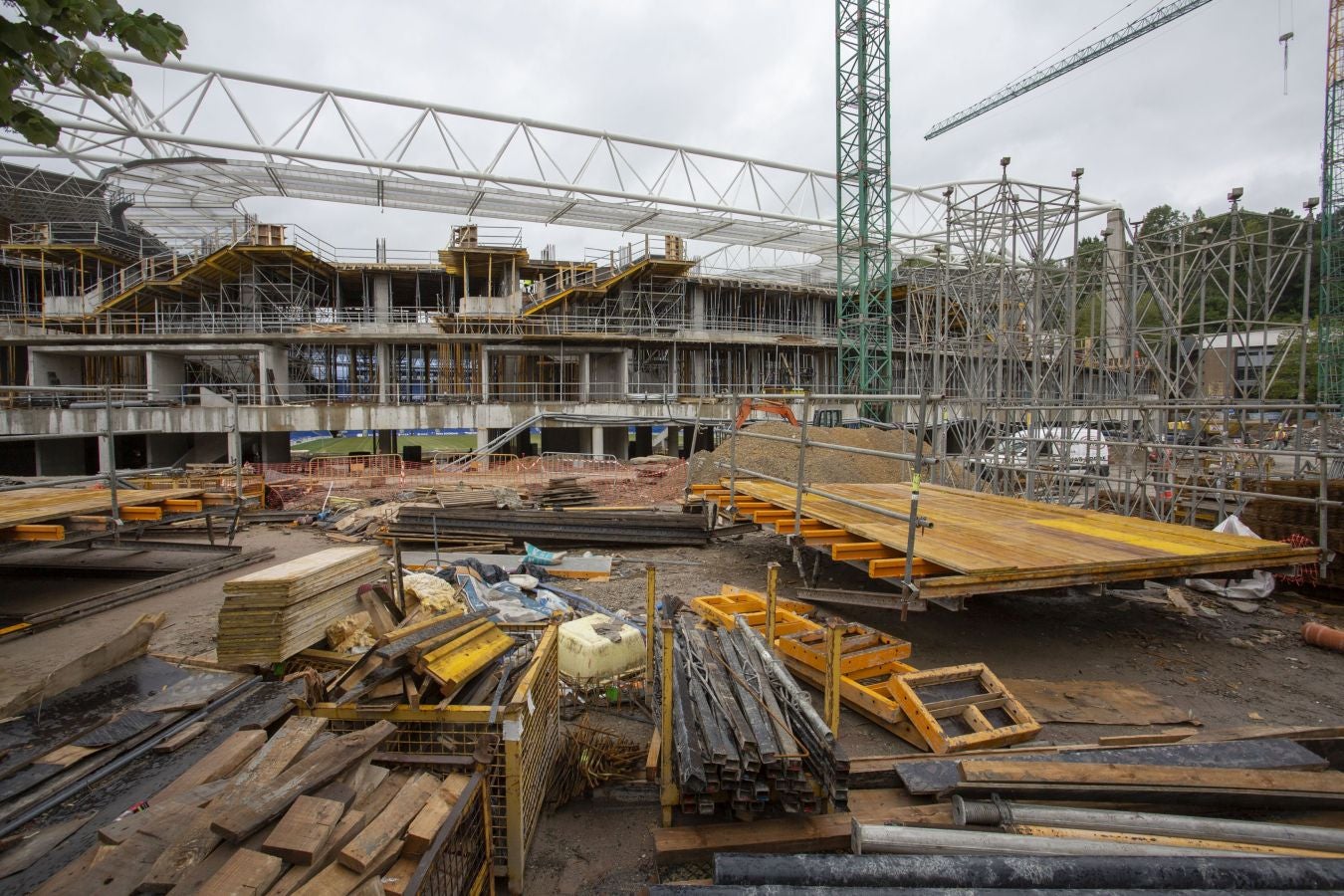 Fotos: Sin fútbol, las obras de Anoeta aceleran