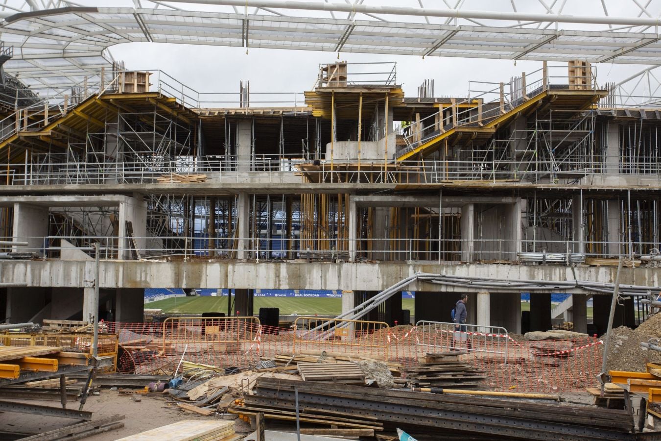 Fotos: Sin fútbol, las obras de Anoeta aceleran