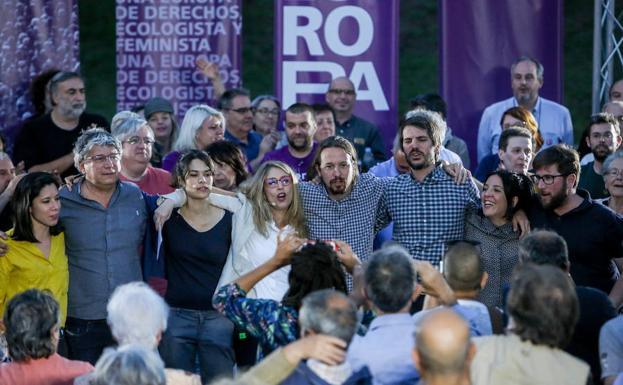 Iglesias en un acto de campaña ayer en Madrid.