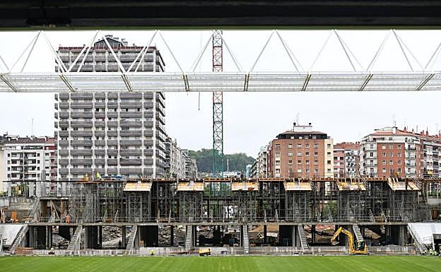 Vistas del fondo Norte del estadio de Anoeta 