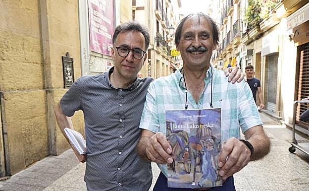 Harkaitz Cano izan du lagun Joxemari Iturraldek bere azken eleberriaren aurkezpenean.