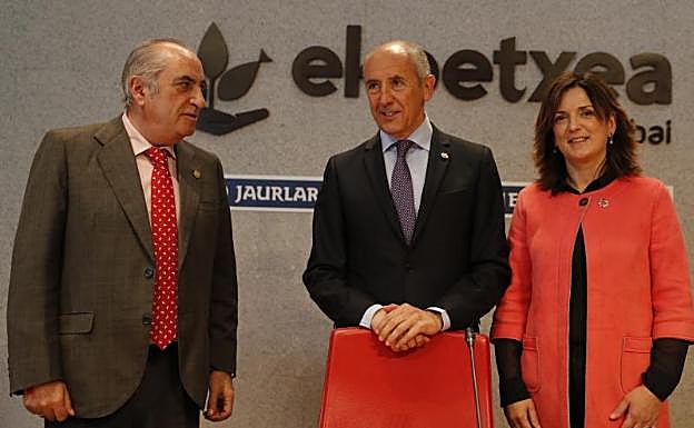 Arriola, Erkoreka y Artolazabal, el pasado martes en Urdaibai.