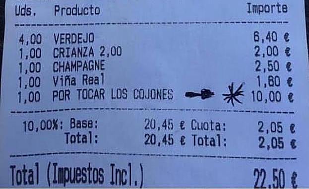 ¡Cómo se las gastan en Bermeo! 10 euros de más en una consumición, «por tocar los cojones»