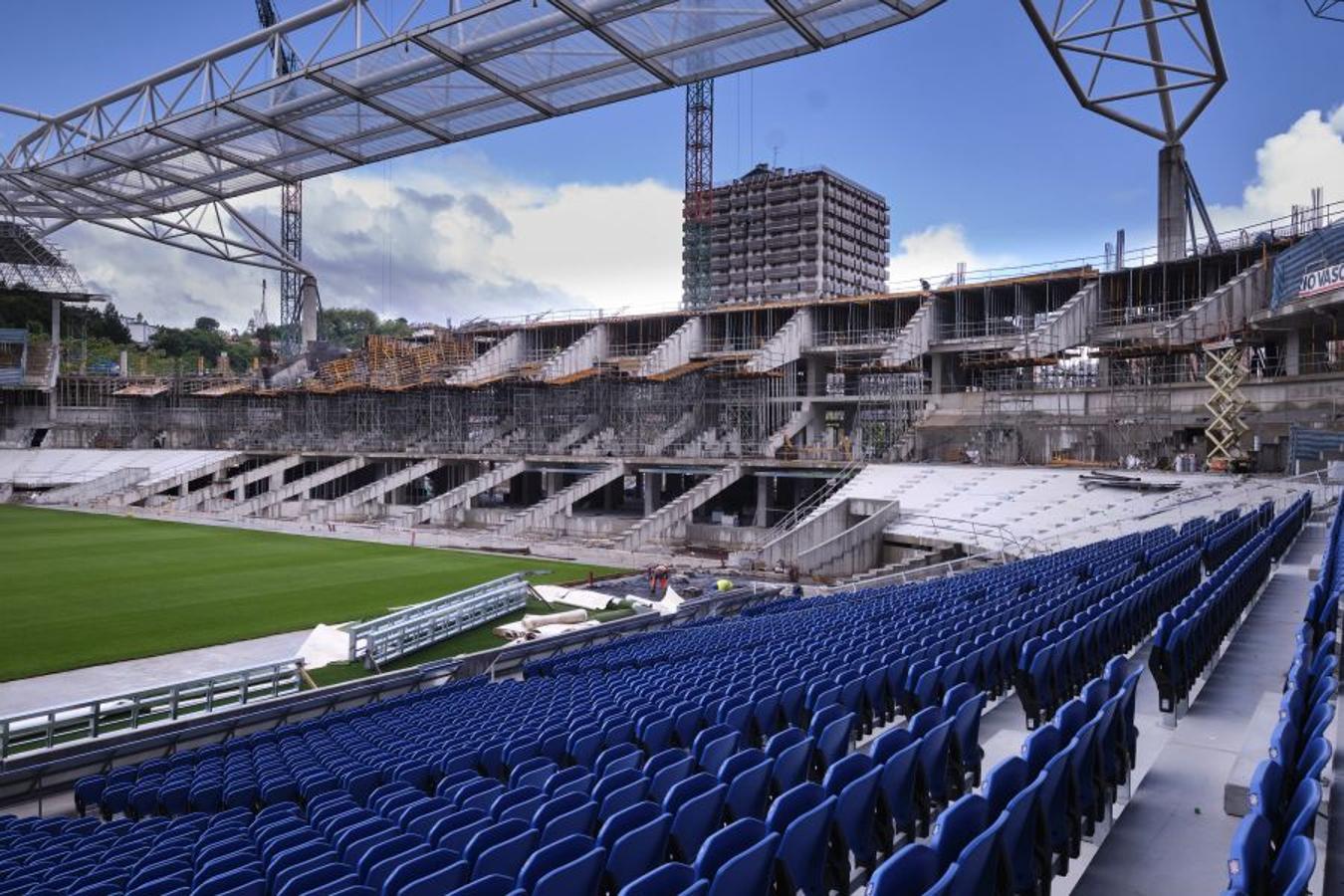 El lugar donde se ubicará la Grada Familiar, enfrente de la de Aitor Zabaleta, se espera que esté listo para el inicio de la próxima temporada