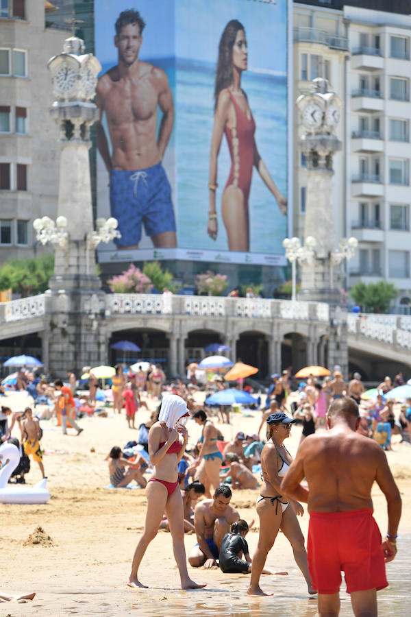 Fotos: La ola de calor en Gipuzkoa, en imáganes