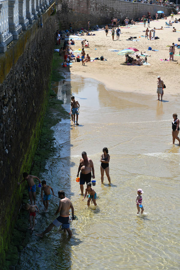 Fotos: La ola de calor en Gipuzkoa, en imáganes