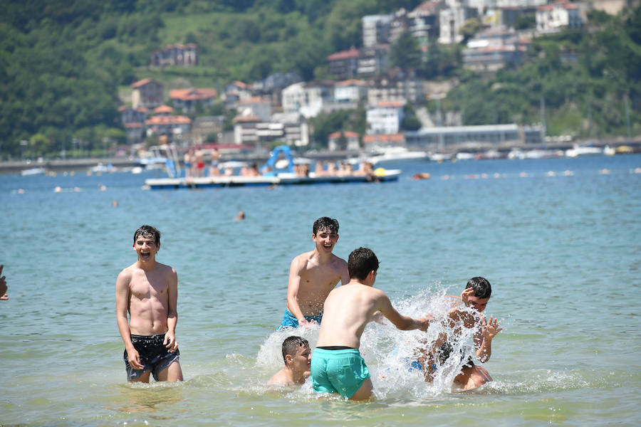 Fotos: La ola de calor en Gipuzkoa, en imáganes