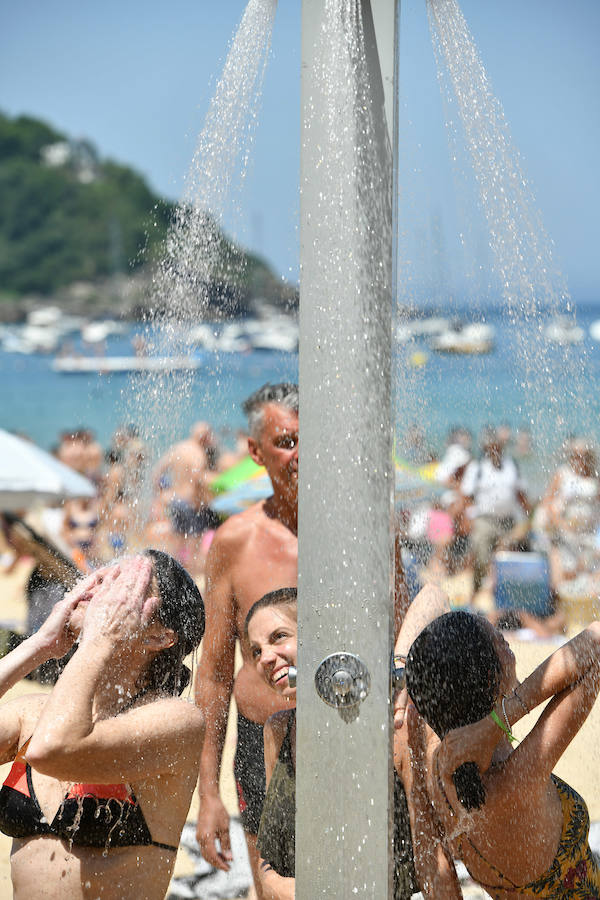 Fotos: La ola de calor en Gipuzkoa, en imáganes