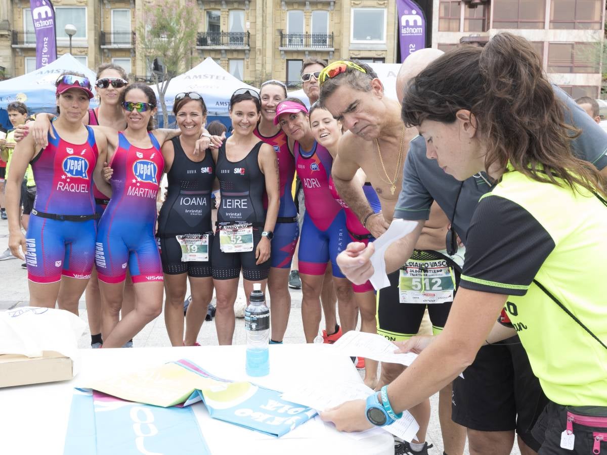 Más de 500 participantes han completado este triatlón donostiarra.