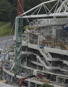 Imagen secundaria 2 - Estructura de la nueva grada Norte de Anoeta 