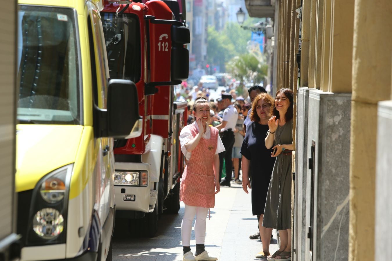 Fotos: Incendio en una vivienda de la Parte Vieja de Donostia