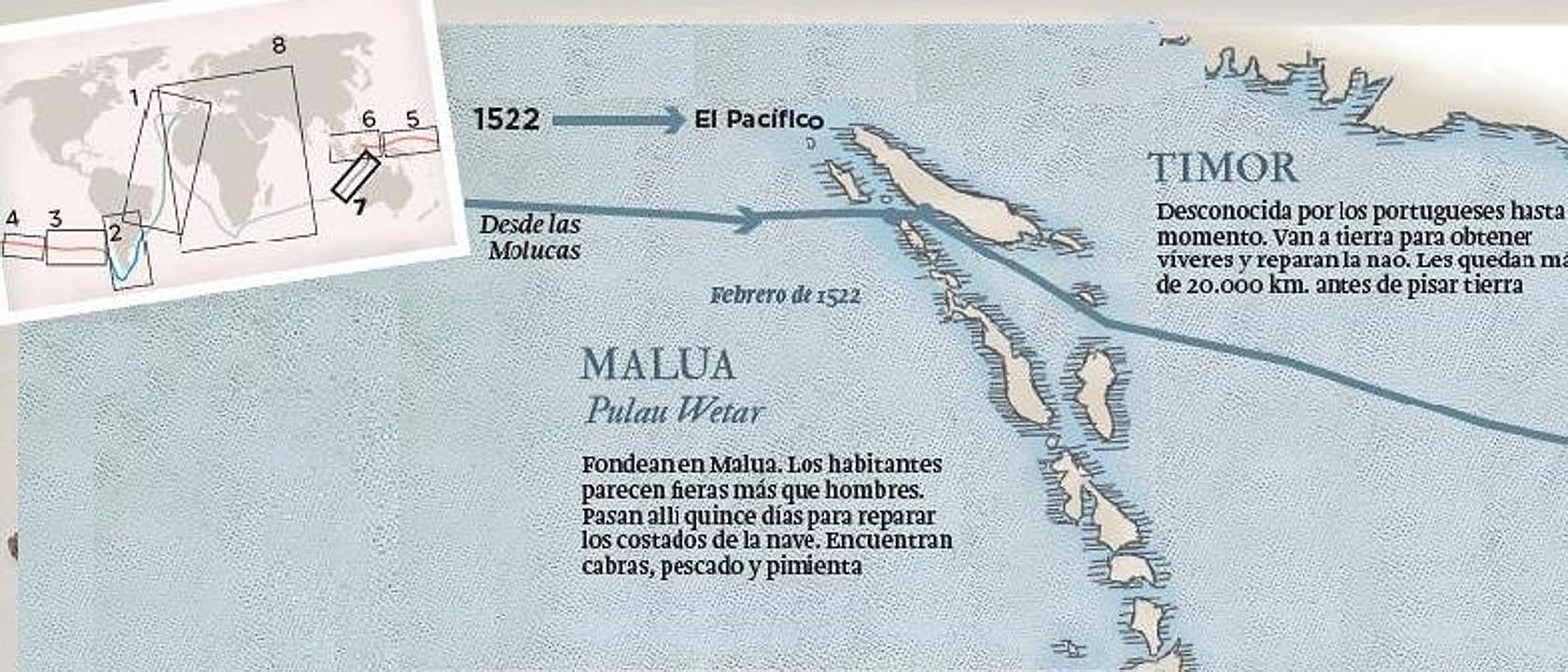 Juan Sebastián Elcano asume el mando de la expedición de Magallanes