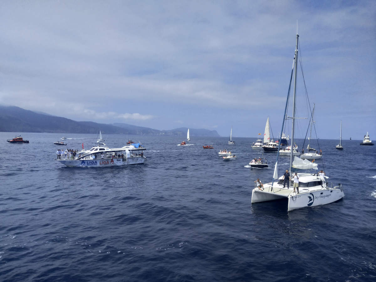 El reccorido del 'Elcano' hasta llegar a Getaria 