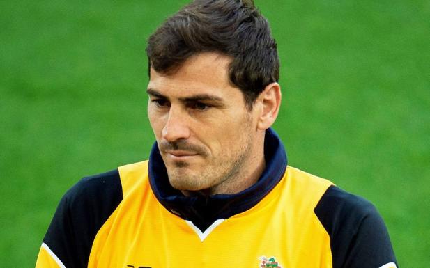 Iker Casillas, en un entrenamiento con el Oporto. 