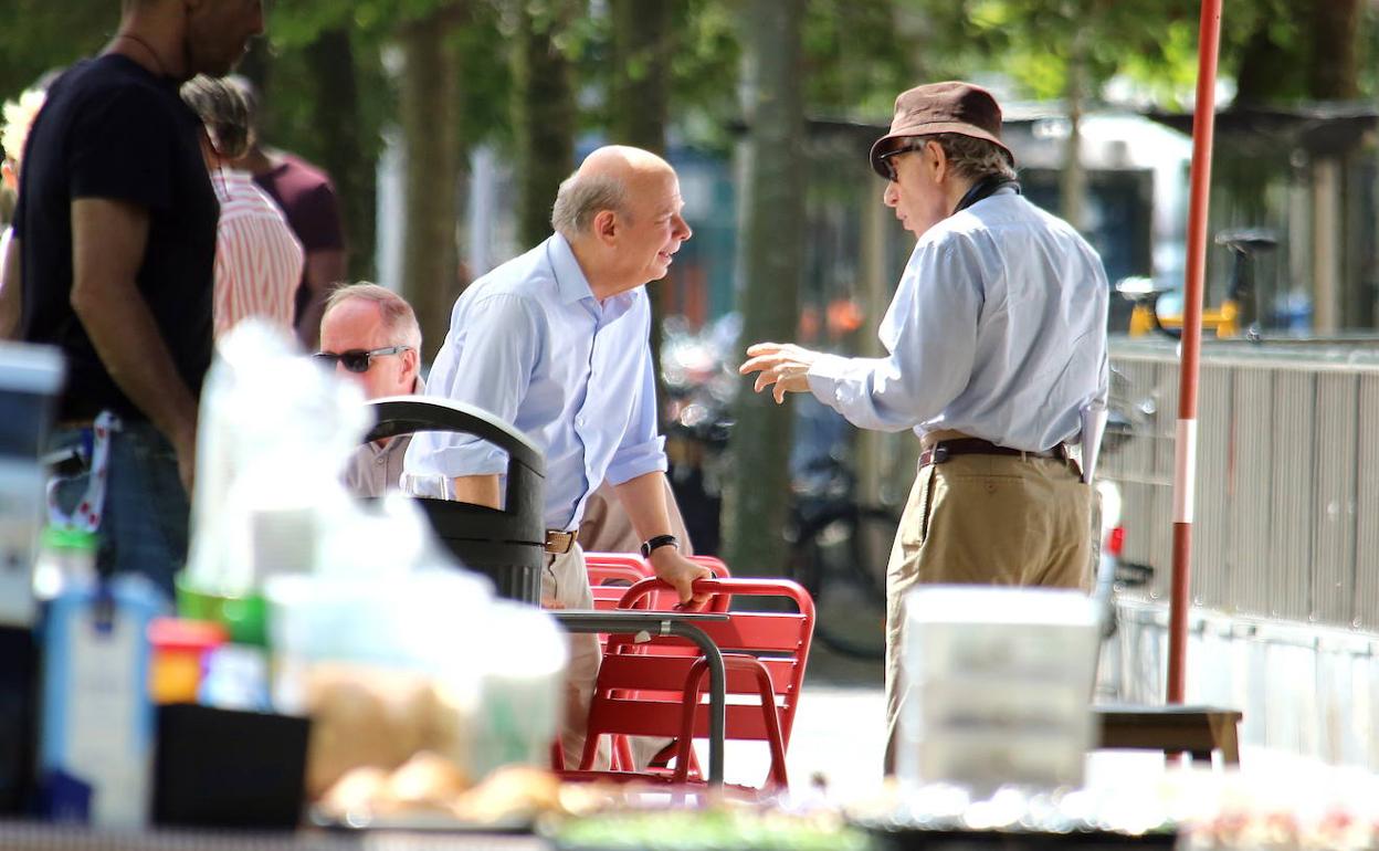 El director, durante la grabación de su película en San Sebastián.
