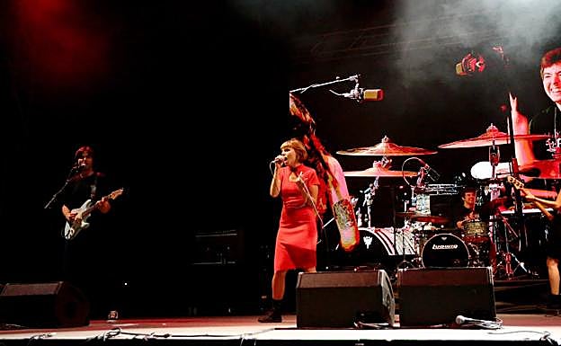 Belako, durante su concierto en el Escenario Verde.