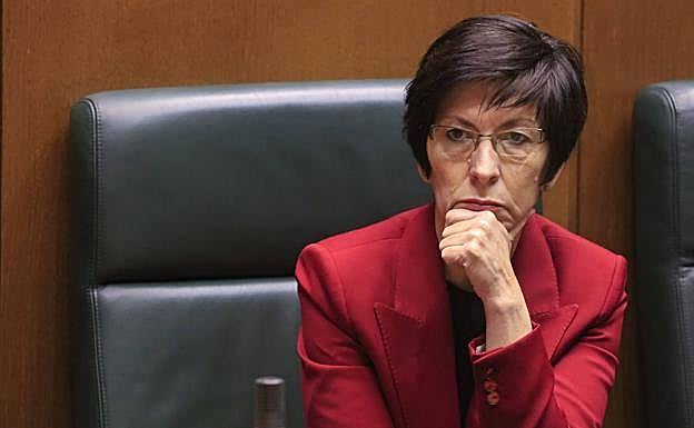 La consejera de Seguridad, Estefanía Beltrán de Heredia, en un pleno del Gobierno vasco el pasado febrero. 