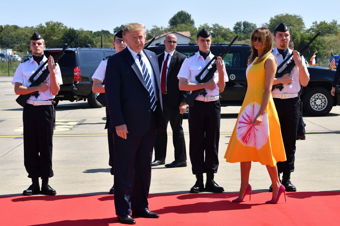 Donald y Melania Trump han llegado este sábado a Francia. 