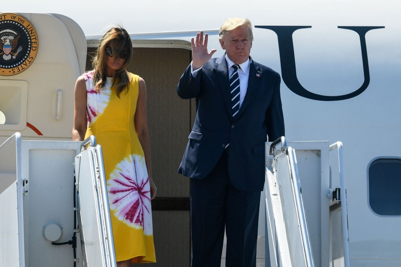 Donald y Melania Trump han llegado este sábado a Francia. 