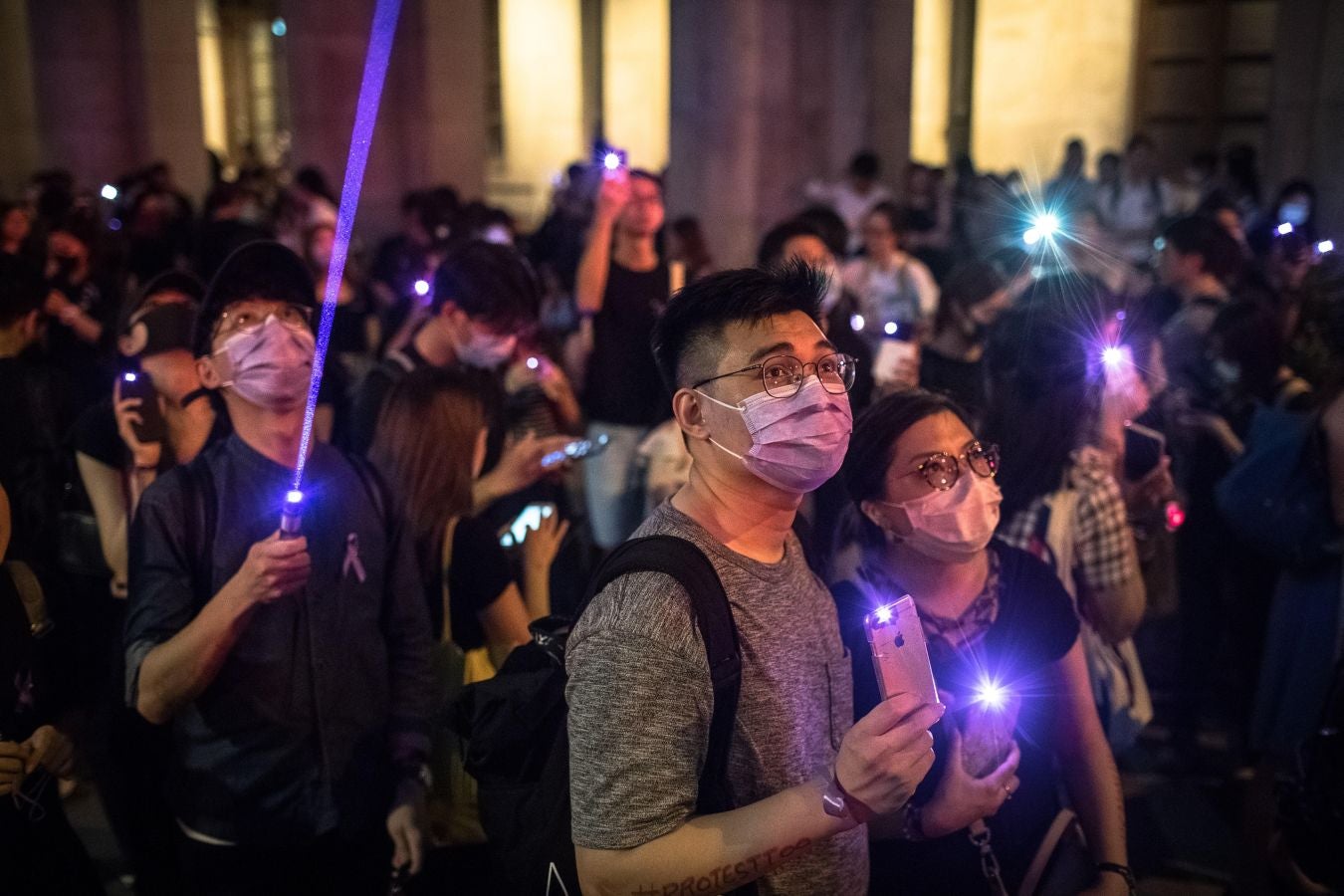 Fotos: Hong Kong se tiñe de morado