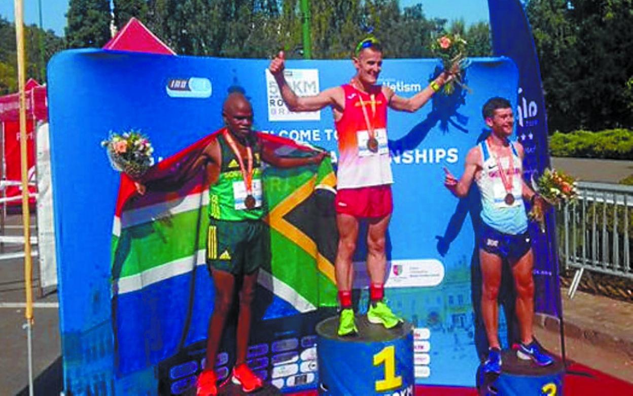 Arrospide, con la medalla de oro. 