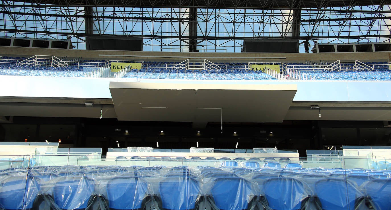 El estadio prácticamente está listo para acoger su estreno con todas las gradas completas en el Real Sociedad - Atlético de Madrid del próximo sábado 14