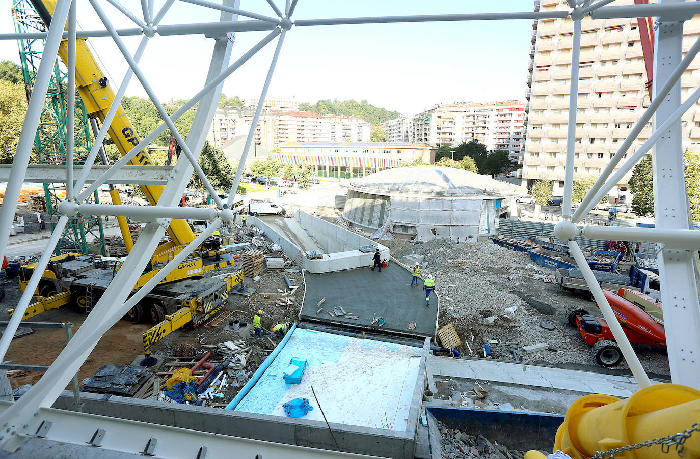 El estadio prácticamente está listo para acoger su estreno con todas las gradas completas en el Real Sociedad - Atlético de Madrid del próximo sábado 14