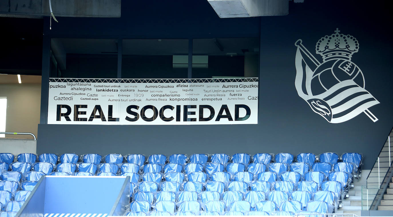 El estadio prácticamente está listo para acoger su estreno con todas las gradas completas en el Real Sociedad - Atlético de Madrid del próximo sábado 14