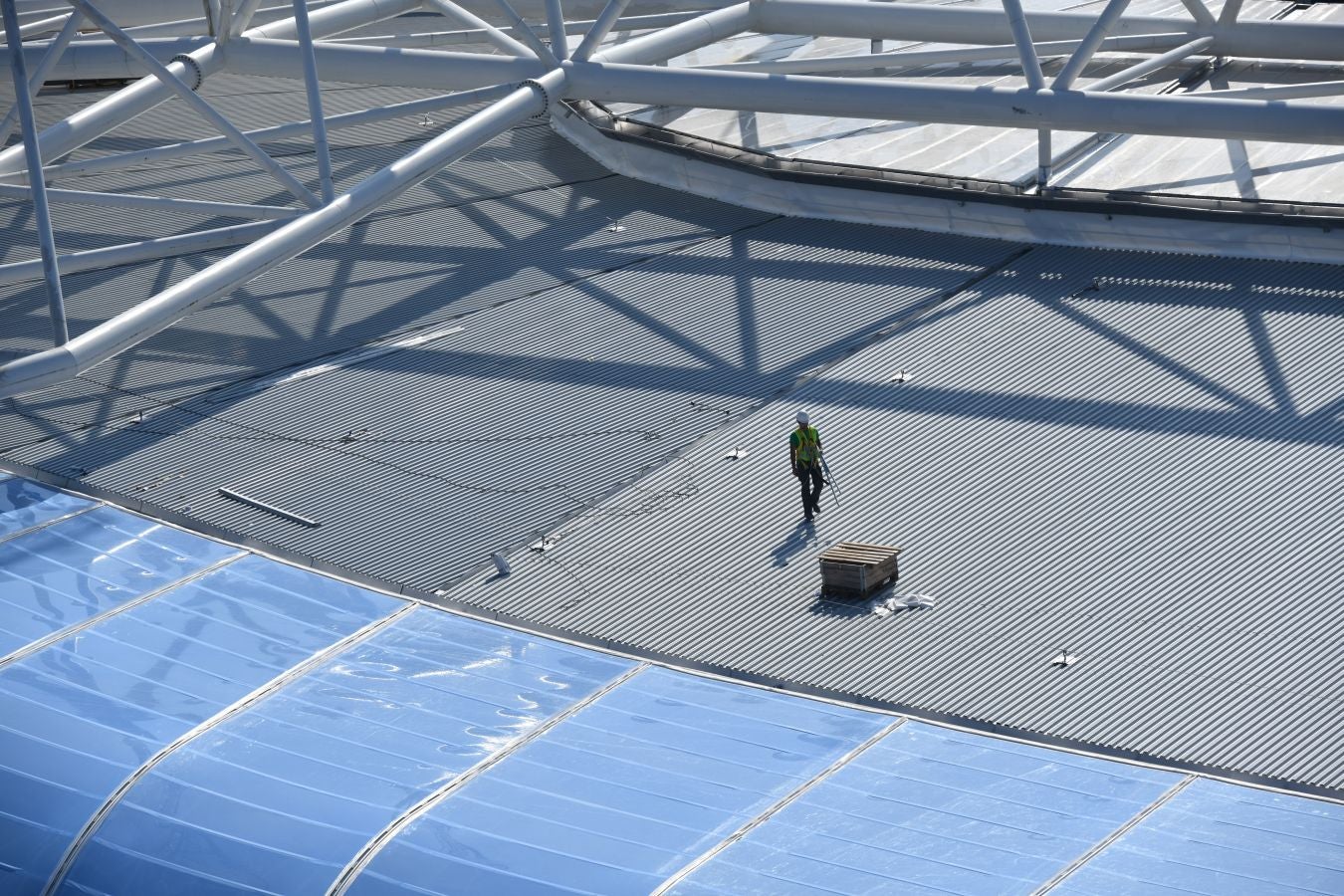 Vistas exteriores del nuevo estadio de Anoeta.