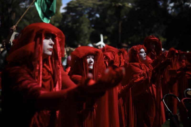 Manifestantes en Australia.