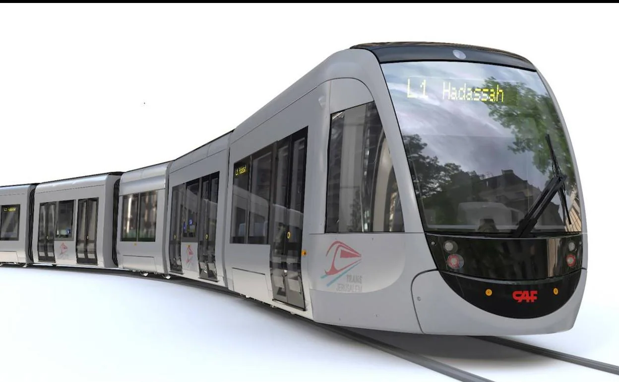 Imagen del tranvía que CAF construirá en Jerusalén