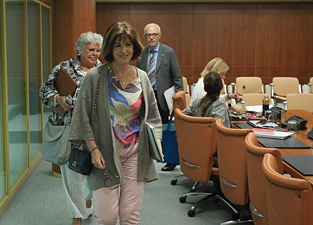 Nekane Murga, consejera vasca de Salud, abandona la reunión en la que se presentó el nuevo modelo de OPE.