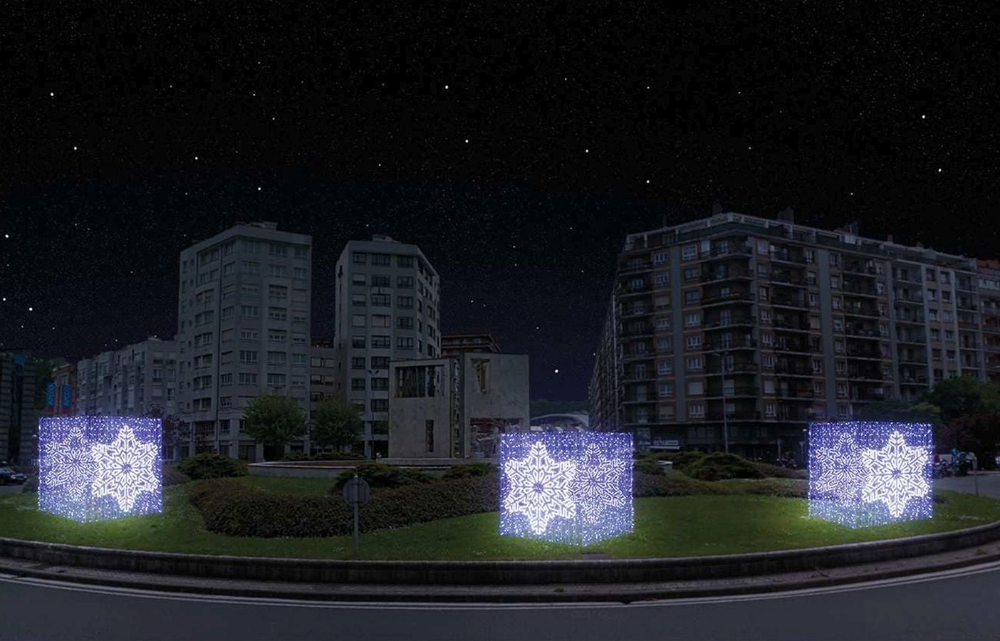 Entre las novedades, destacan un planetario con sonido que se instalará en Alderdi Eder o la 'Paloma de la paz' de Nestor Basterretxea y 'El peine del viento' de Chillida que iluminarán la calle Urbieta. Además, la gran bola de Navidad se traslada de la plaza Cervantes a la calle Easo