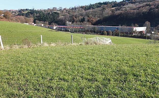 Terrenos de Gaintxurizketa (Lezo) donde se asentará la plataforma ferroviaria. 