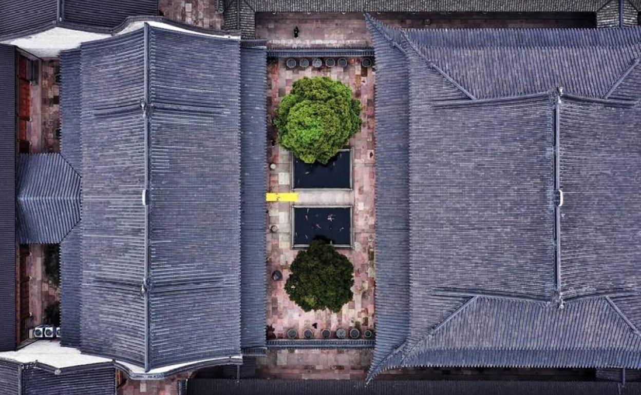 Uno de los templos que se muestran en la exposición. 