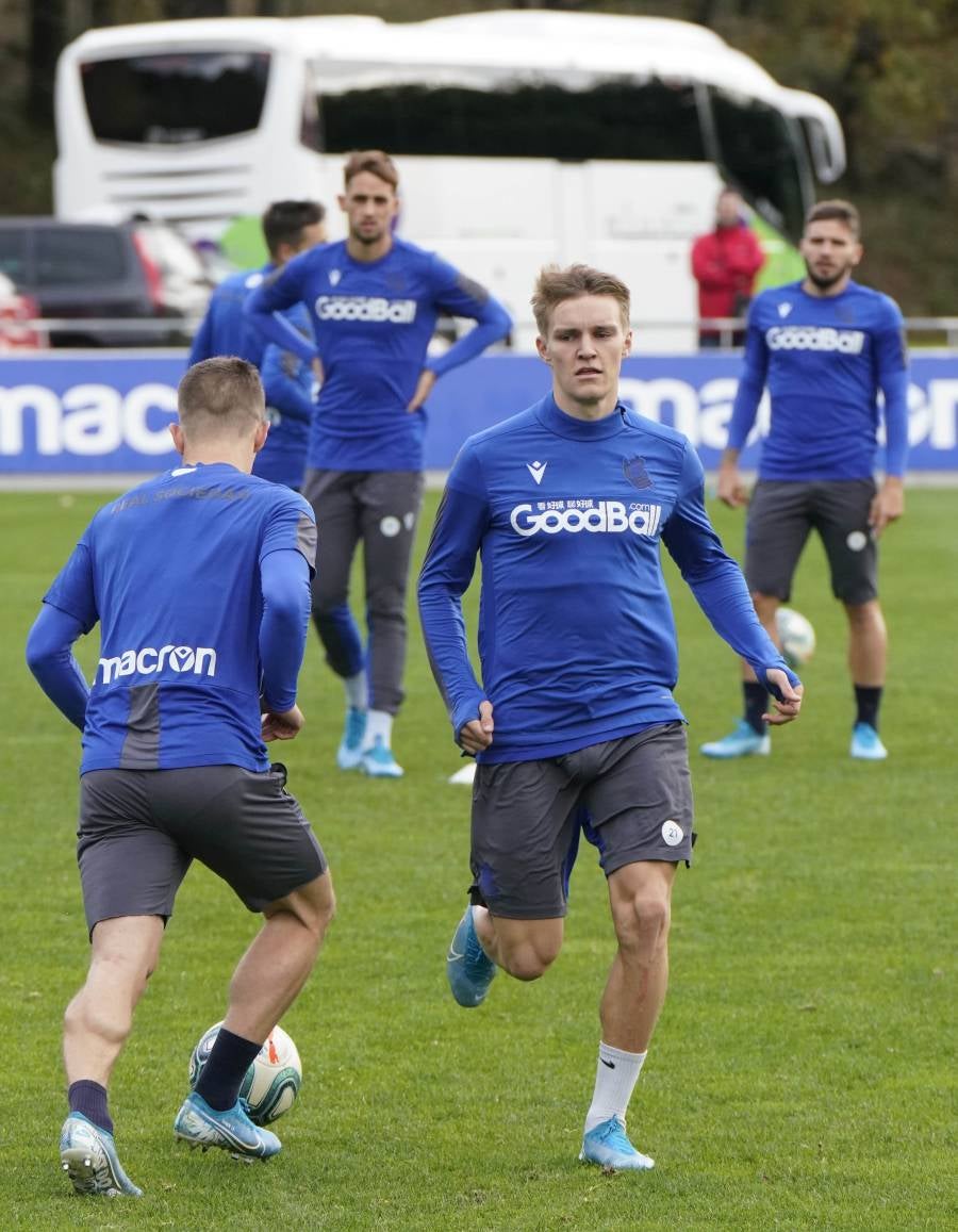 El conjunto de Imanol Alguacil se ha ejercitado en Zubieta.