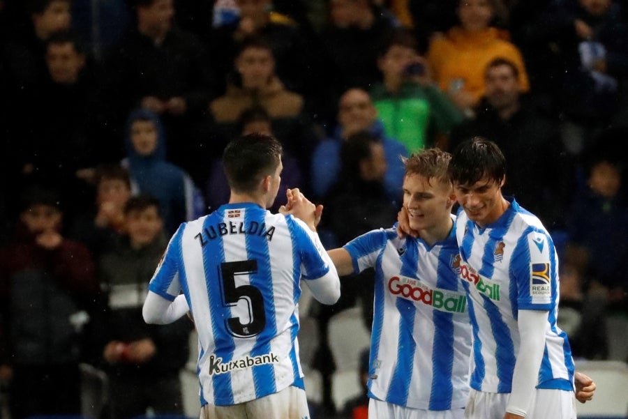 La Real Sociedad vence 4-1 al Eibar en el Reale Arena. 
