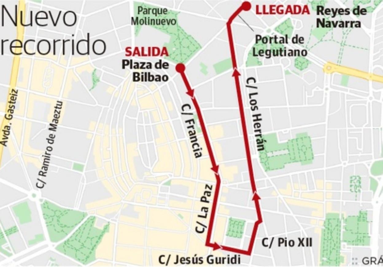 Recorrido que seguirá este año la cabalgata. 