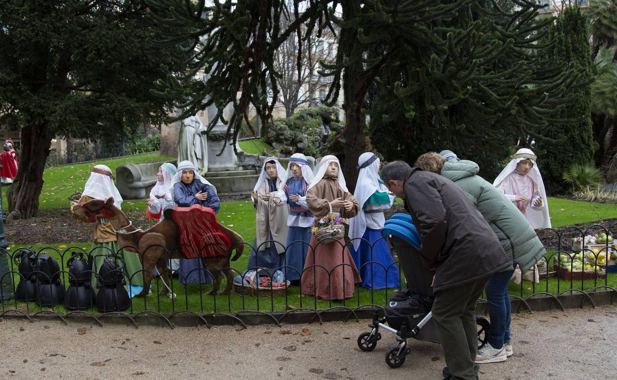 Vuelve el belén de la Plaza Gipuzkoa de San Sebastián