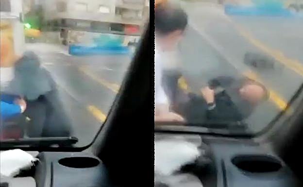 El temporal de viento en las calles de San Sebastián 