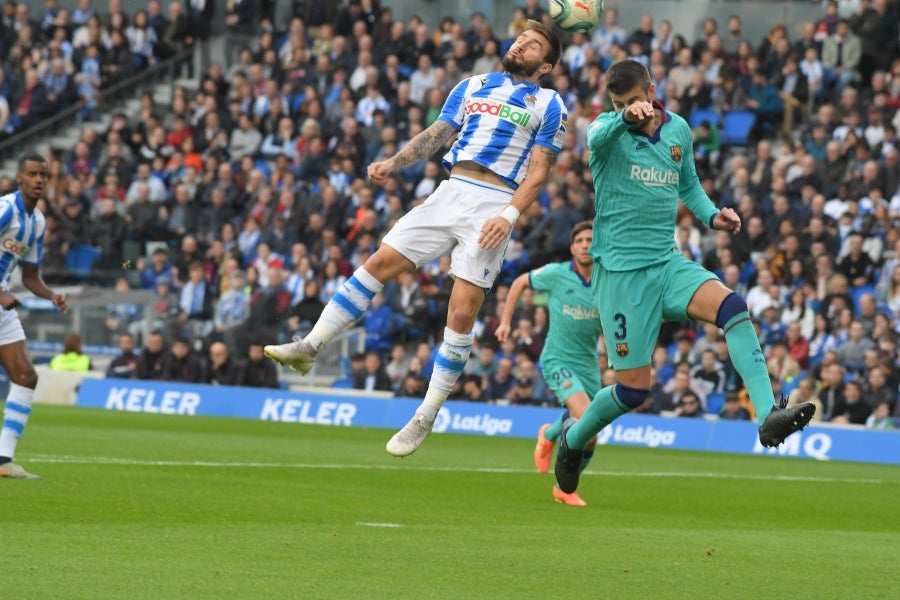 La Real Sociedad y el FC Barcelona han empatado a dos en el Reale Arena. 