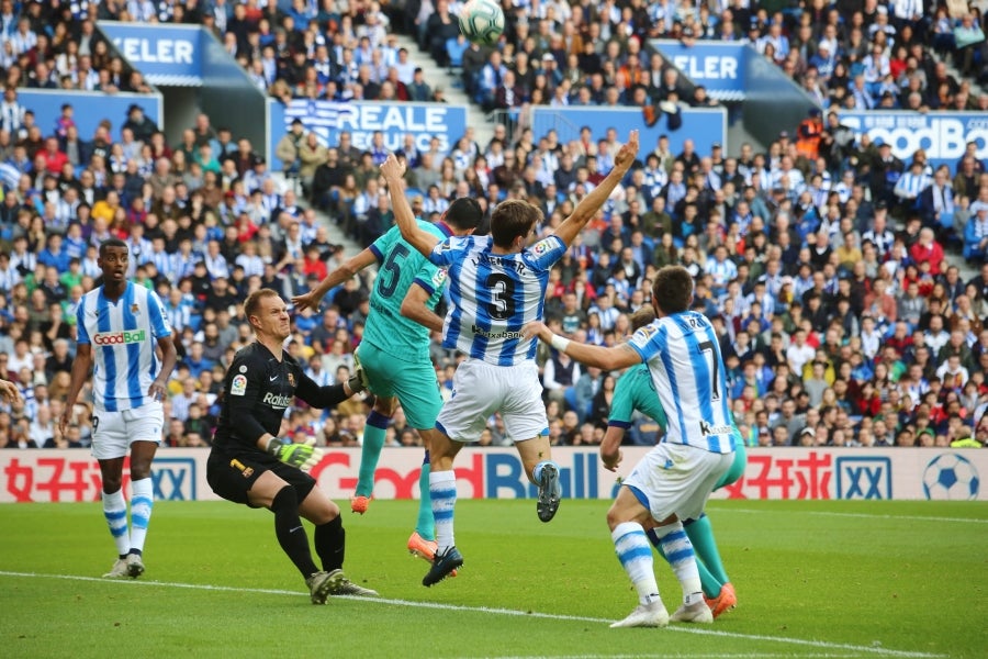 La Real Sociedad y el FC Barcelona han empatado a dos en el Reale Arena. 